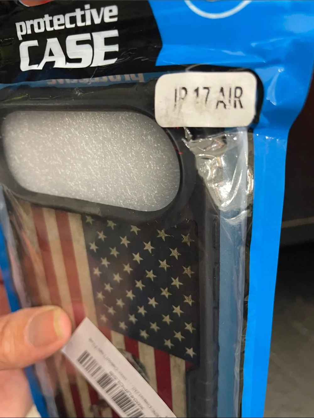 Patriotic American Flag Camouflage Buck IPhone 17 Air Case - Black